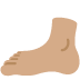 🦶🏽 foot: medium skin tone display on Twitter